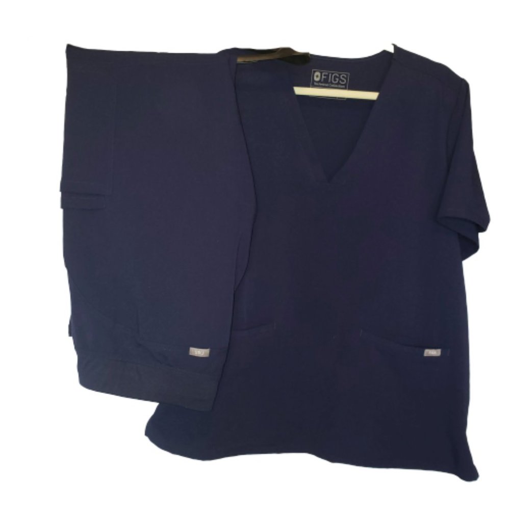 Figs Tech Select Navy Shirt and Navy Cargo Pants